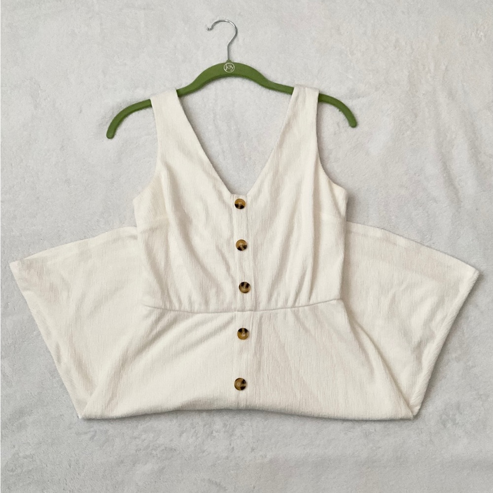 Petite Button Through Flare Mini Dress